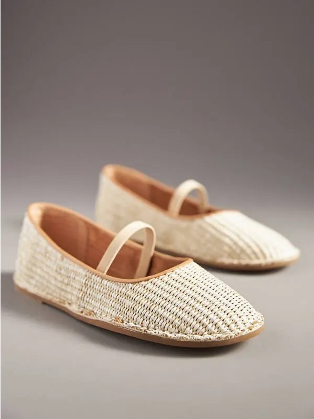 Kelsi Dagger Brooklyn Woven Cream HarpeMary Jane Flats - Women's Slip-On Ballet